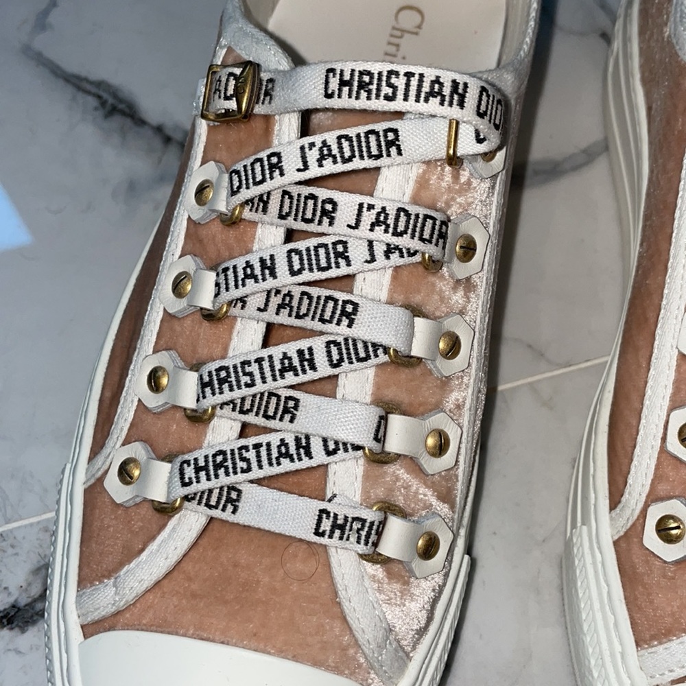 🌟Christian Dior Blush Velvet Trainers 🌟 - Picture 4 of 12